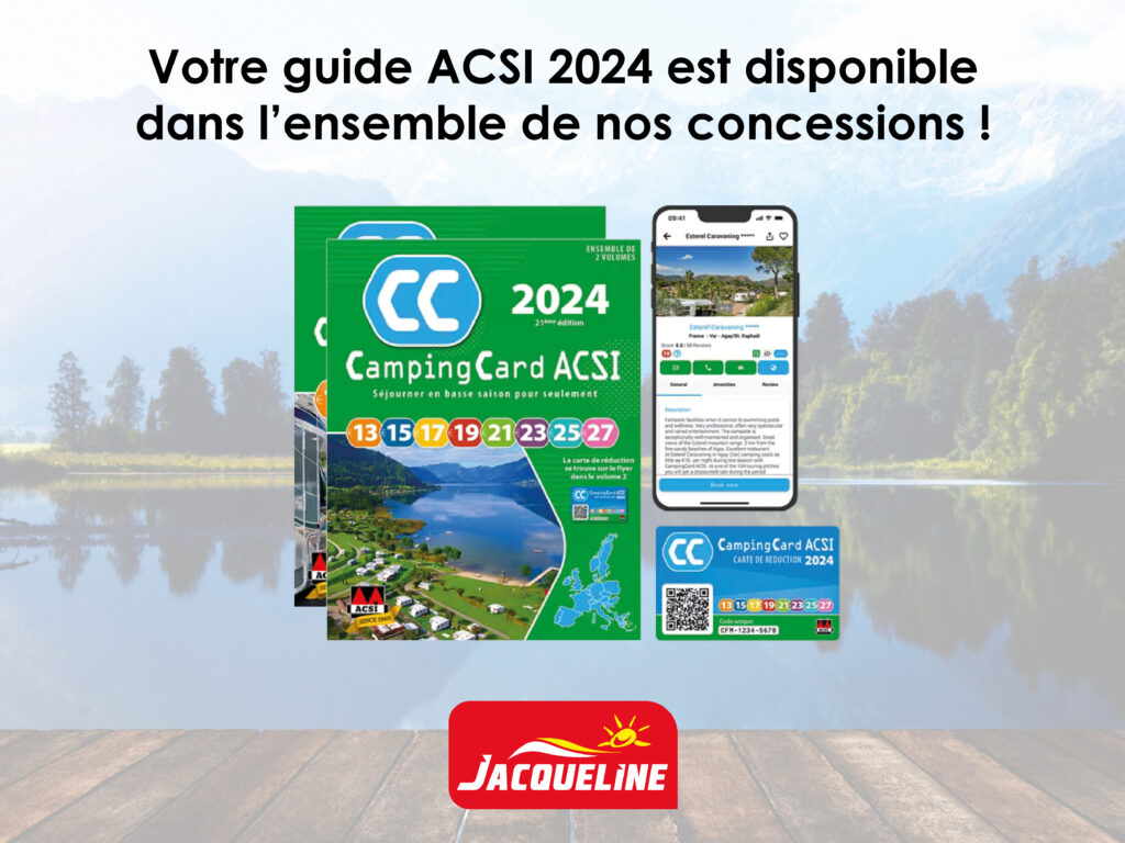Camping Card ACSI 2024 disponible chez Jacqueline Camping-car - ETS  Jacqueline
